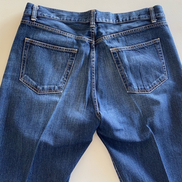 Men’s Stretched Denim Washed Blue Jeans - Picture 3 of 7